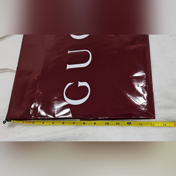 Authentic Extra Large XL Huge Gucci 2024 Red Empty Paper Gift Shopping Bag Tote - Picture 8 of 11